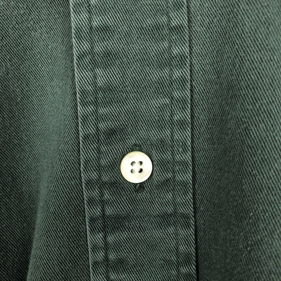 Ralph Lauren BLAIRE long sleeve button down shirt, men's size L cotton Green type dark green Vintage Second Hand