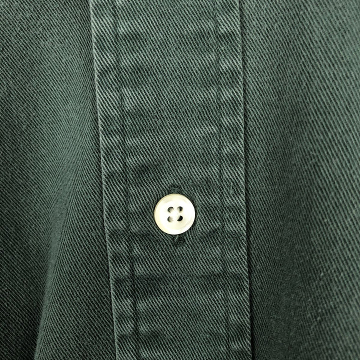 Ralph Lauren BLAIRE long sleeve button down shirt, men's size L cotton Green type dark green Vintage Second Hand