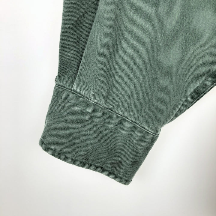 Ralph Lauren BLAIRE long sleeve button down shirt, men's size L cotton Green type dark green Vintage Second Hand