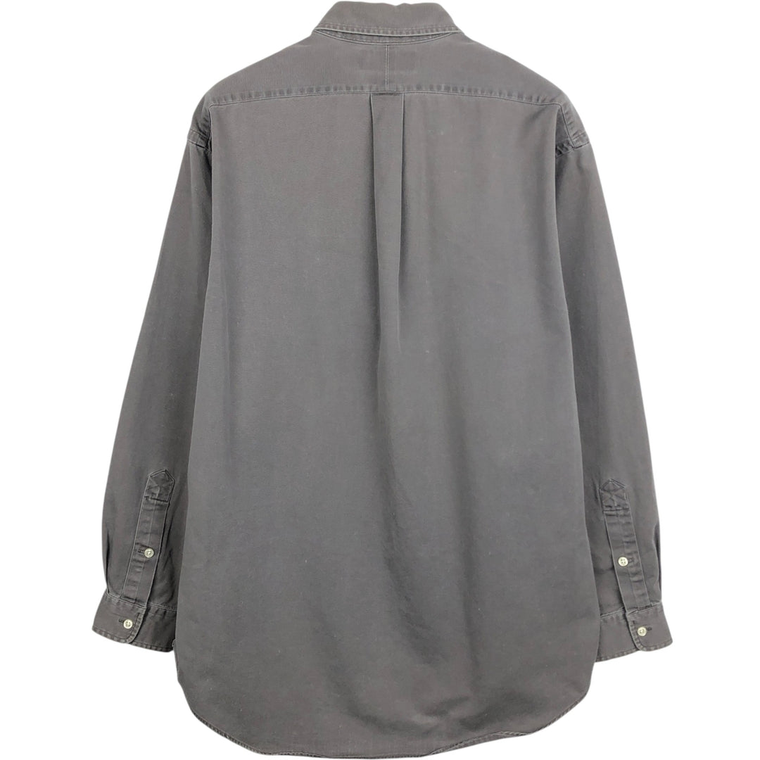 Ralph Lauren BLAKE long sleeve button down shirt, men's size M cotton Charcoal Vintage Second Hand