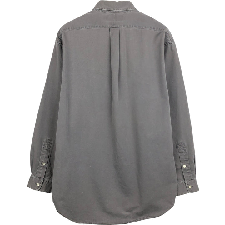 Ralph Lauren BLAKE long sleeve button down shirt, men's size M cotton Charcoal Vintage Second Hand