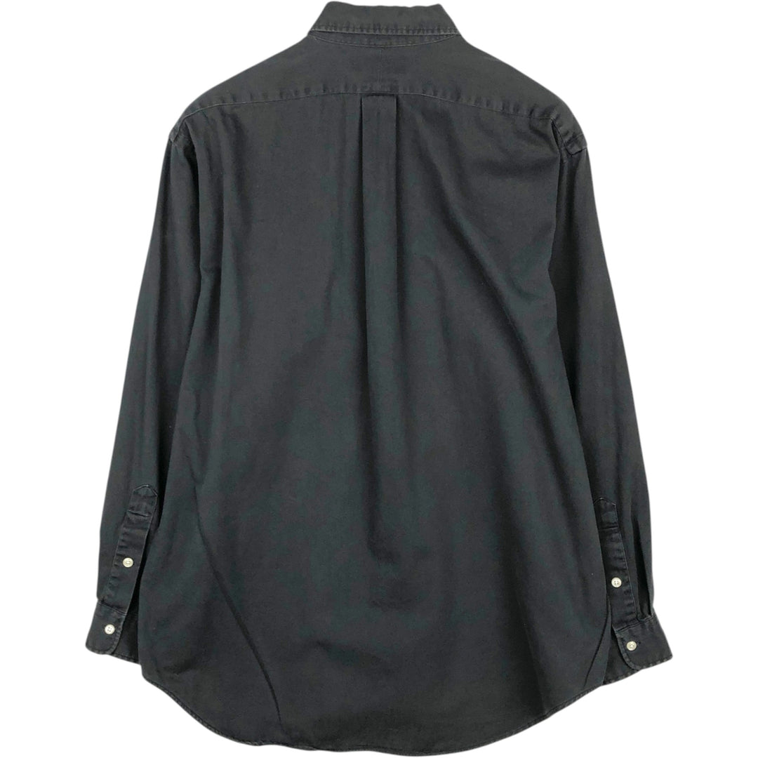 Ralph Lauren BLAIRE long sleeve button down shirt, men's size L cotton black type Vintage Second Hand