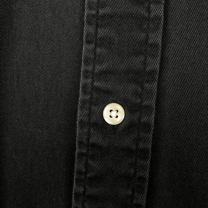 Ralph Lauren BLAIRE long sleeve button down shirt, men's size L cotton black type Vintage Second Hand