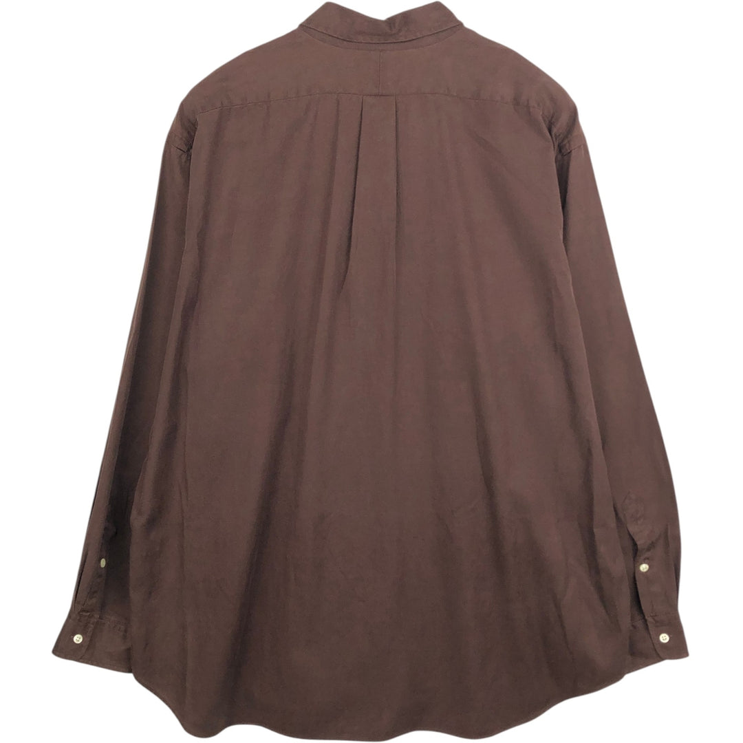 Ralph Lauren BLAKE long sleeve button down shirt, men's XL size cotton brown type Vintage Second Hand