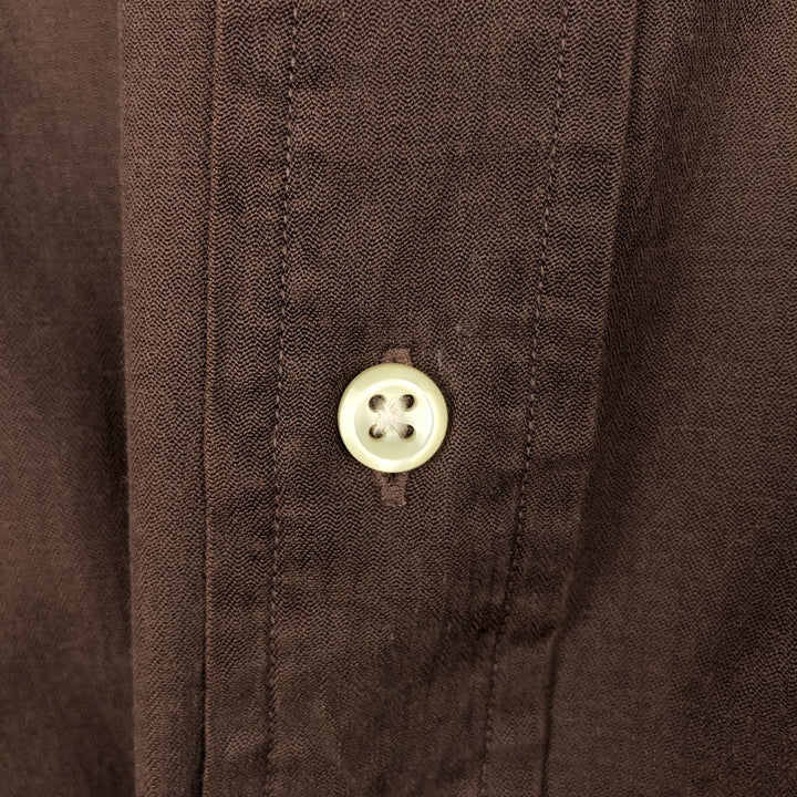 Ralph Lauren BLAKE long sleeve button down shirt, men's XL size cotton brown type Vintage Second Hand
