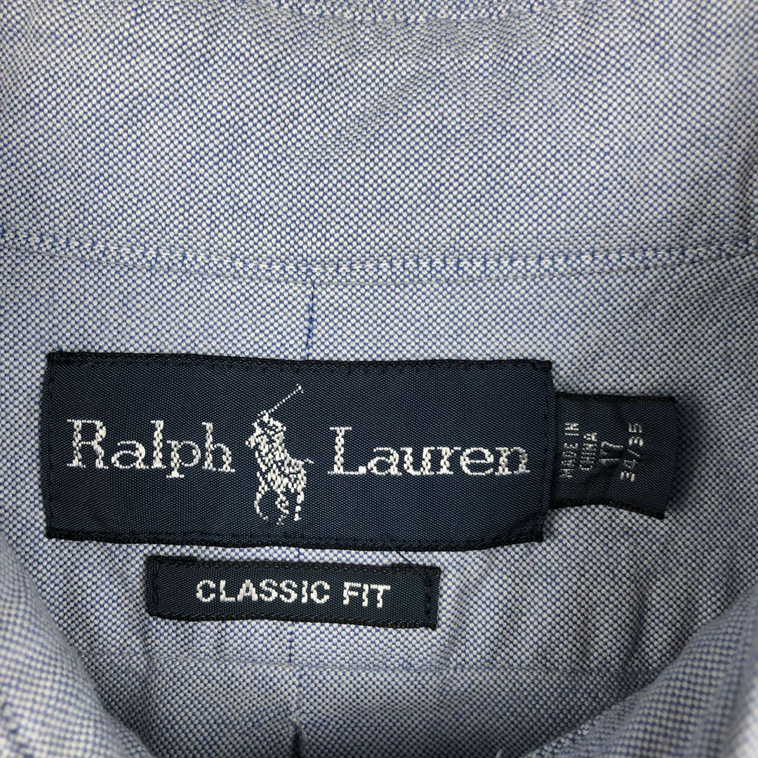 Ralph Lauren Classic Fit Long Sleeve Button Down Shirt Men's XL cotton Blue type light blue Vintage Second Hand