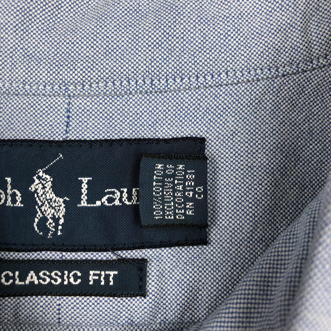 Ralph Lauren Classic Fit Long Sleeve Button Down Shirt Men's XL cotton Blue type light blue Vintage Second Hand