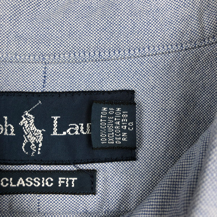 Ralph Lauren Classic Fit Long Sleeve Button Down Shirt Men's XL cotton Blue type light blue Vintage Second Hand