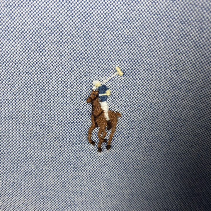 Ralph Lauren CUSTOM FIT long sleeve button down shirt, men's XL size cotton blue type Vintage Second Hand