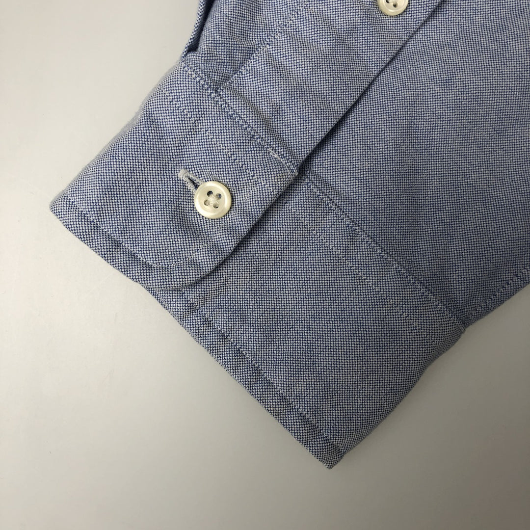 Ralph Lauren CUSTOM FIT long sleeve button down shirt, men's XL size cotton blue type Vintage Second Hand