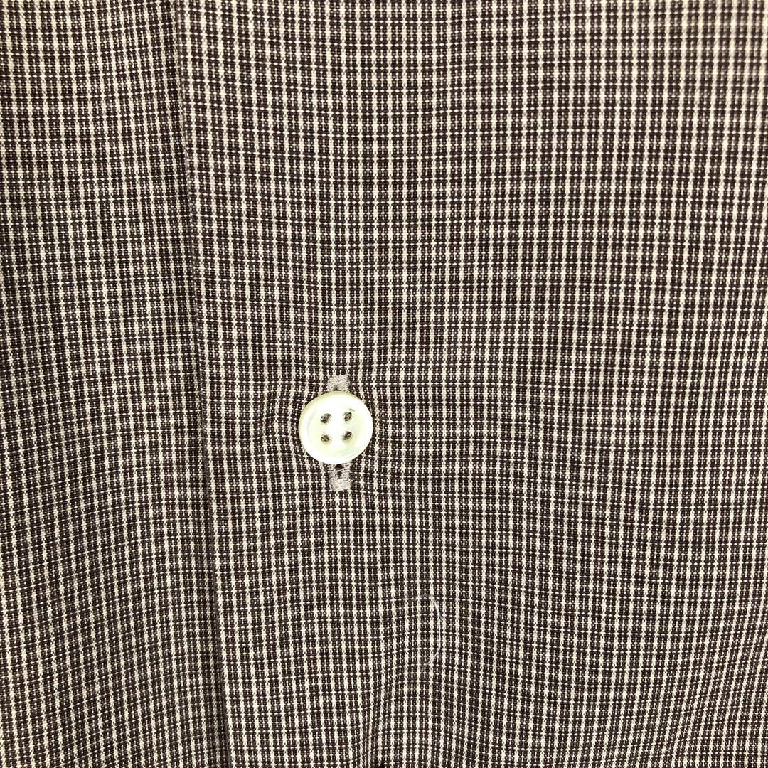 Ralph Lauren MCMEEL Long-Sleeve Button-Down Check Shirt, Men's Size XL (equivalent) cotton brown type Vintage Second Hand