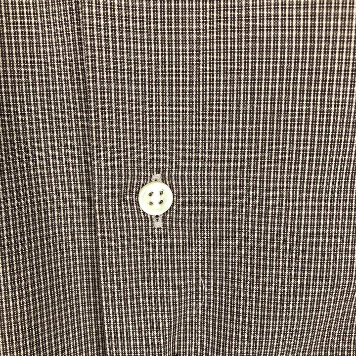 Ralph Lauren MCMEEL Long-Sleeve Button-Down Check Shirt, Men's Size XL (equivalent) cotton brown type Vintage Second Hand