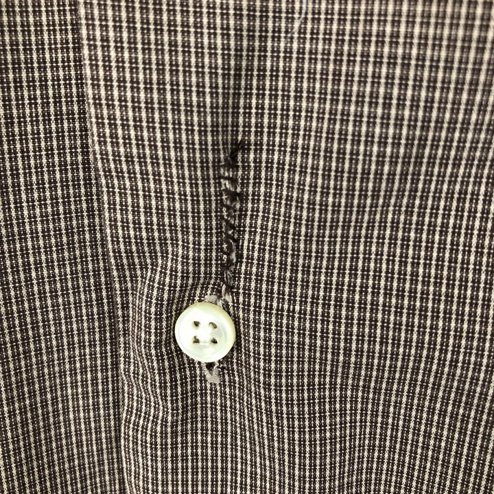 Ralph Lauren MCMEEL Long-Sleeve Button-Down Check Shirt, Men's Size XL (equivalent) cotton brown type Vintage Second Hand