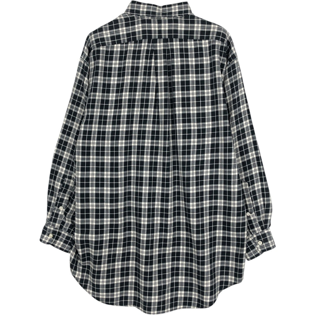 Ralph Lauren BLAKE long sleeve button down check shirt, men's size M cotton black type Vintage Second Hand