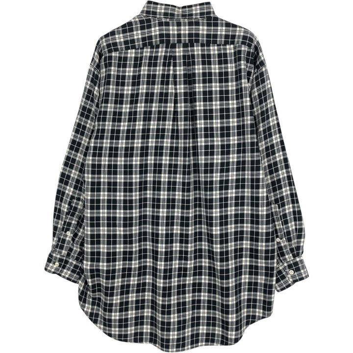 Ralph Lauren BLAKE long sleeve button down check shirt, men's size M cotton black type Vintage Second Hand
