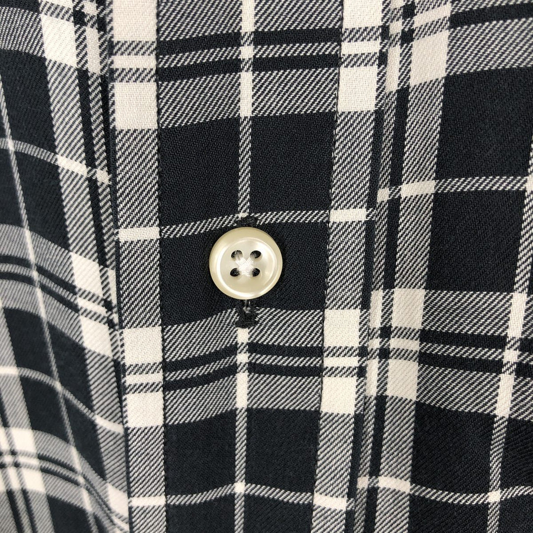 Ralph Lauren BLAKE long sleeve button down check shirt, men's size M cotton black type Vintage Second Hand