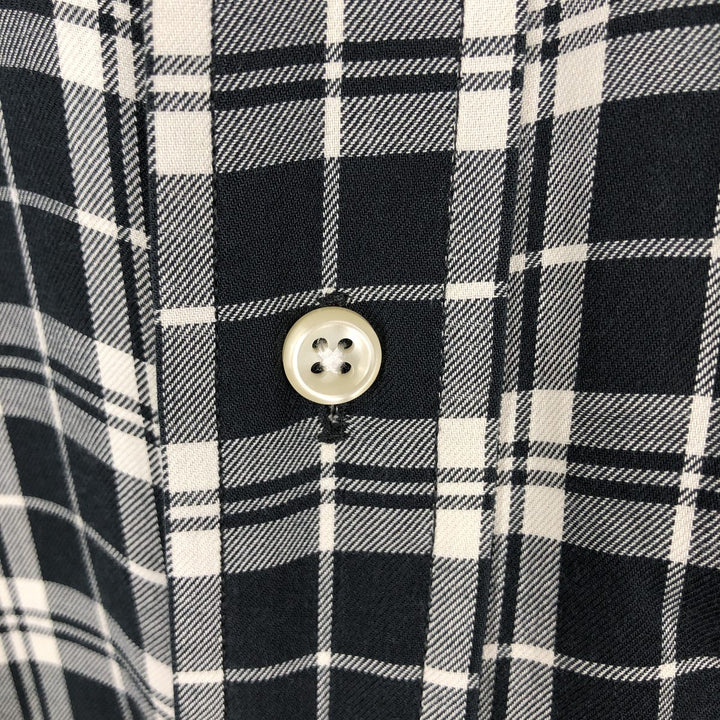 Ralph Lauren BLAKE long sleeve button down check shirt, men's size M cotton black type Vintage Second Hand