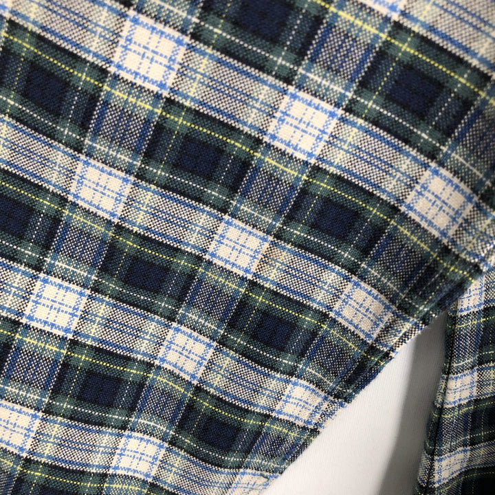 Ralph Lauren CUSTOM FIT Long-Sleeve Button-Down Check Shirt, Men's Size L (equivalent) cotton navy blue type Vintage Second Hand