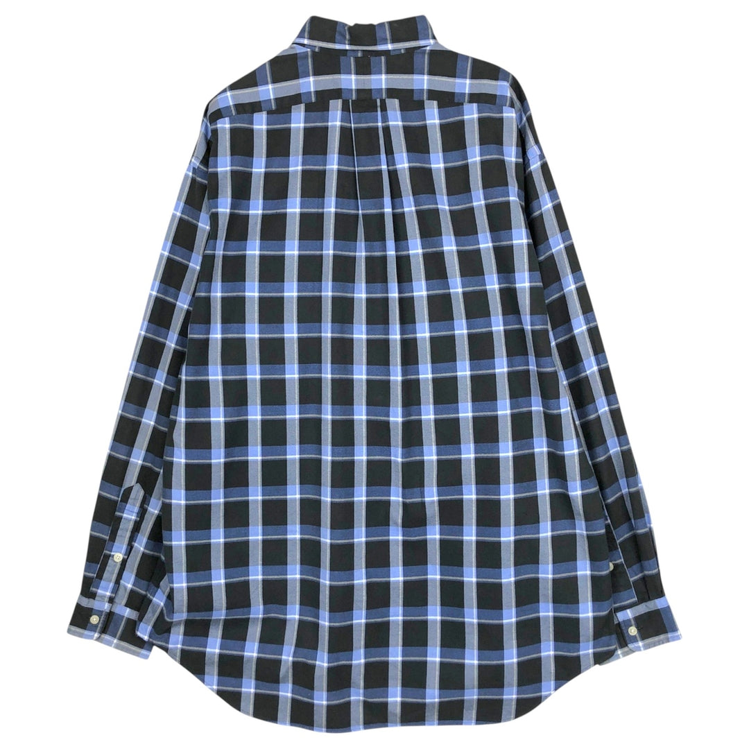 Ralph Lauren GOLF TILDEN Long-Sleeve Button-Down Check Shirt, Men's Size L (approx.) cotton black type Vintage Second Hand