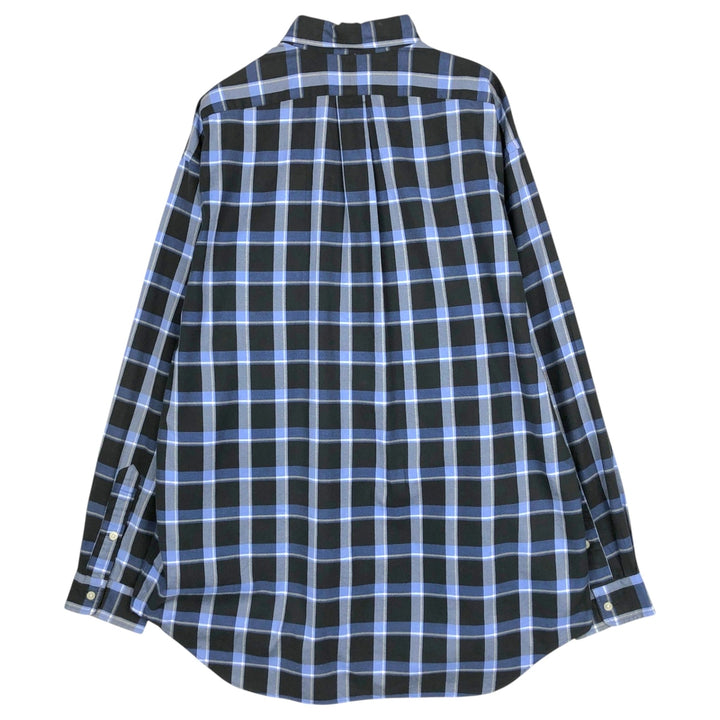 Ralph Lauren GOLF TILDEN Long-Sleeve Button-Down Check Shirt, Men's Size L (approx.) cotton black type Vintage Second Hand