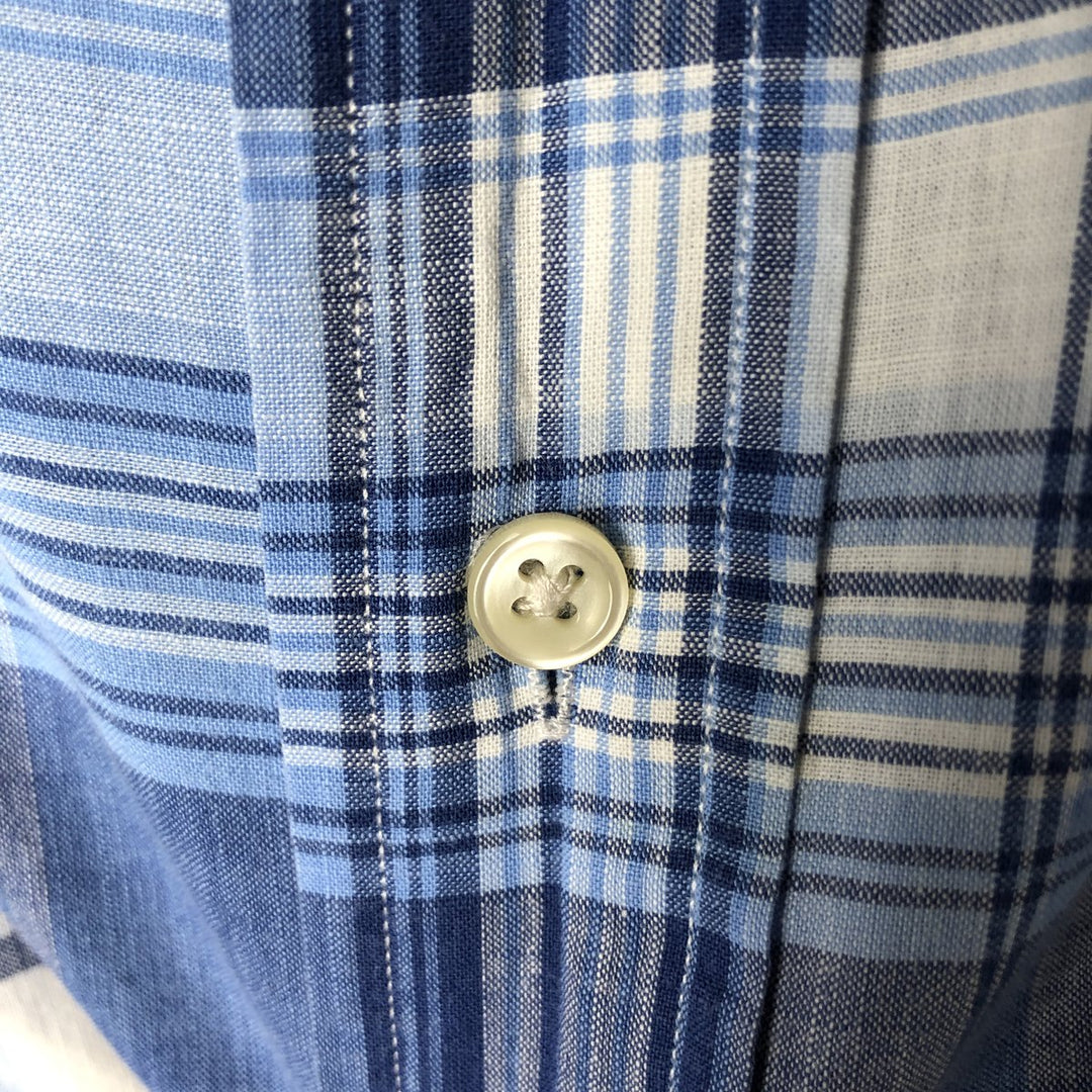 Ralph Lauren Classic Fit Long Sleeve Button Down Check Shirt Men's XL cotton blue type Vintage Second Hand