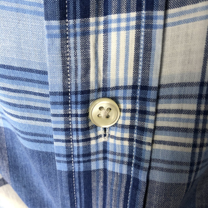 Ralph Lauren Classic Fit Long Sleeve Button Down Check Shirt Men's XL cotton blue type Vintage Second Hand