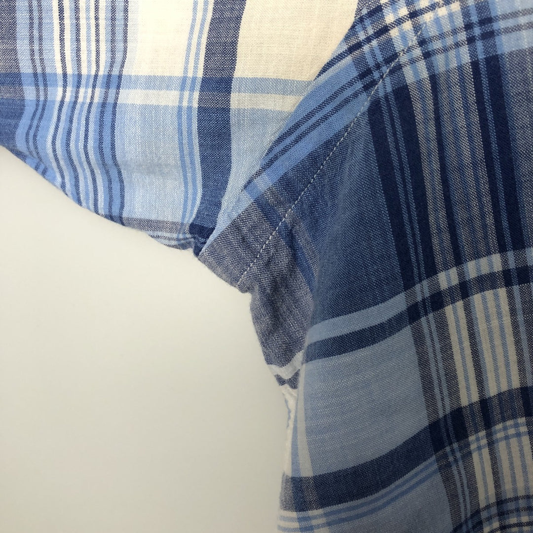 Ralph Lauren Classic Fit Long Sleeve Button Down Check Shirt Men's XL cotton blue type Vintage Second Hand