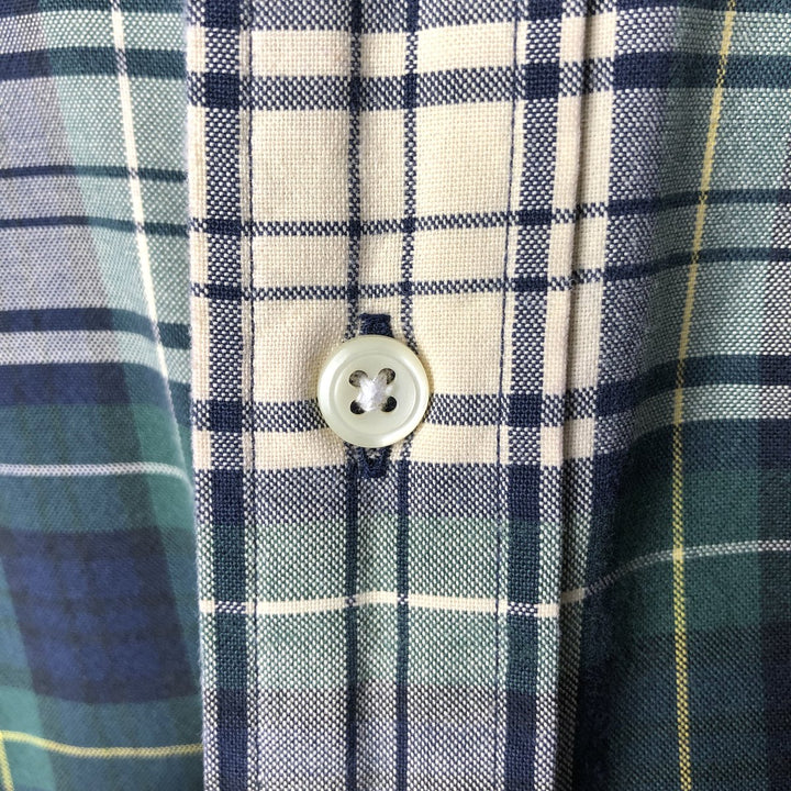 Ralph Lauren BLAKE long sleeve button down check shirt, men's size L cotton Beige type Vintage Second Hand