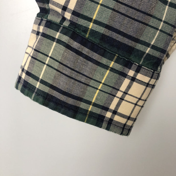 Ralph Lauren BLAKE long sleeve button down check shirt, men's size L cotton Beige type Vintage Second Hand
