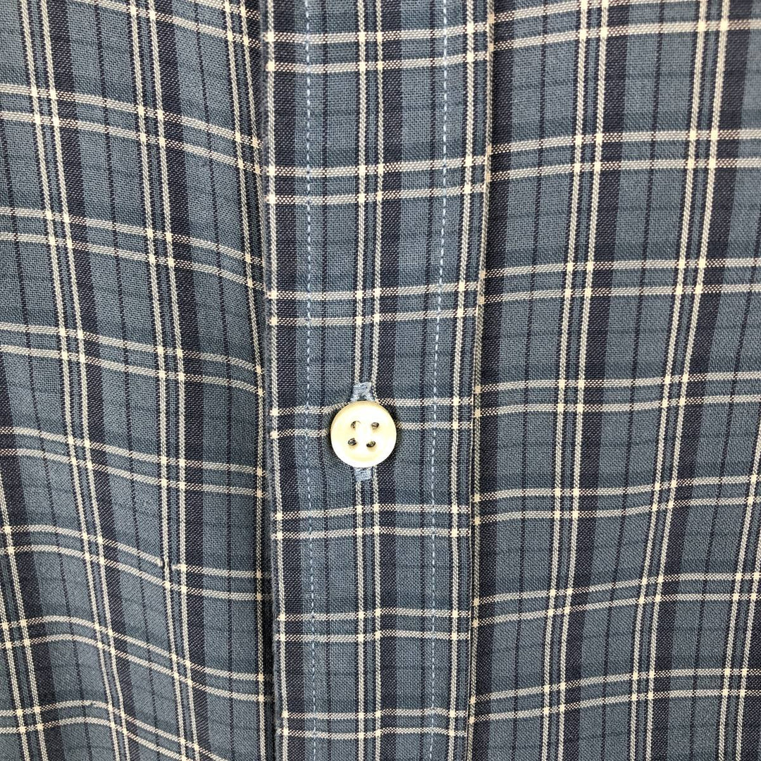 Ralph Lauren long sleeve button down check shirt, men's XL size cotton blue type Vintage Second Hand