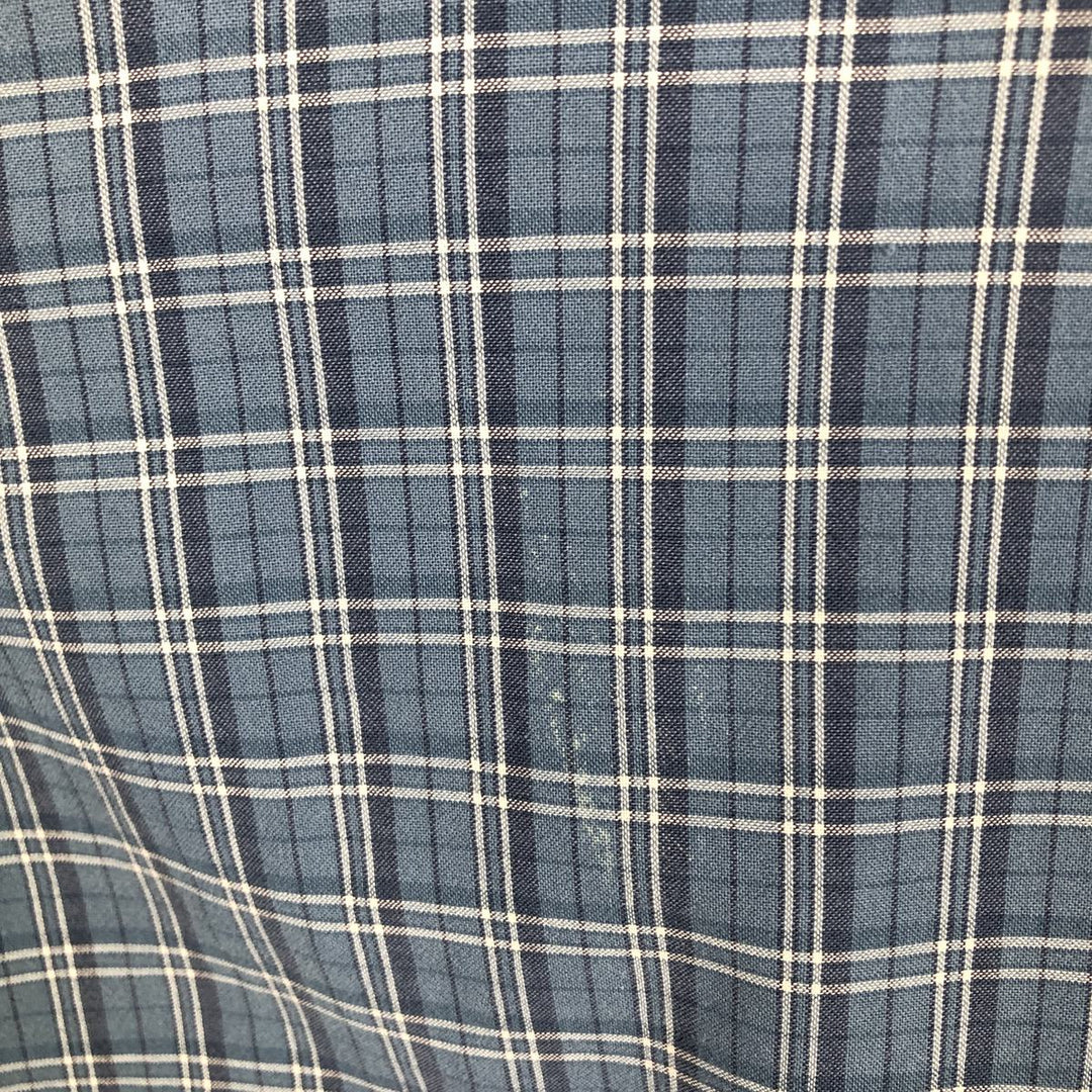 Ralph Lauren long sleeve button down check shirt, men's XL size cotton blue type Vintage Second Hand