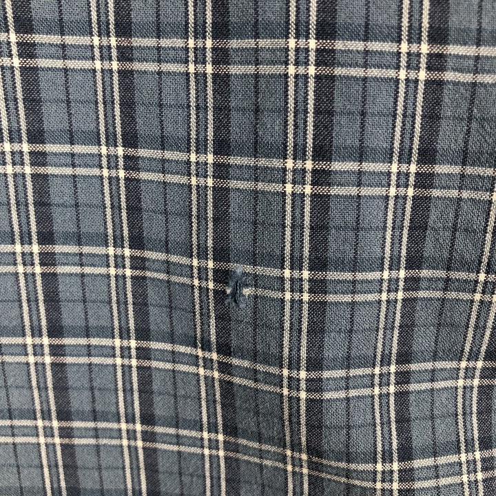 Ralph Lauren long sleeve button down check shirt, men's XL size cotton blue type Vintage Second Hand