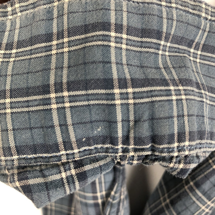 Ralph Lauren long sleeve button down check shirt, men's XL size cotton blue type Vintage Second Hand
