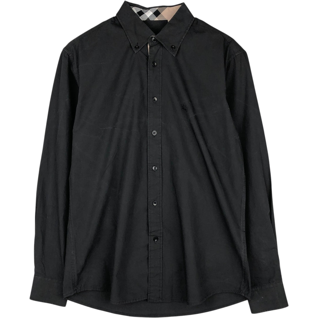 Burberry's Burberry Brit Long-Sleeve Button-Down Shirt, Men's Size XL (approx.) cotton black type Vintage Second Hand