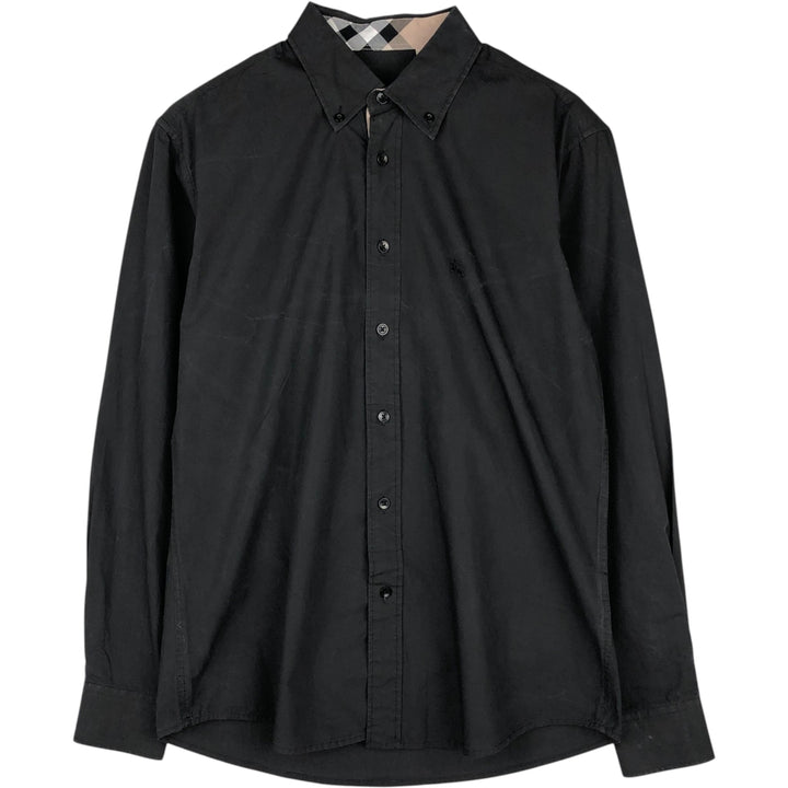 Burberry's Burberry Brit Long-Sleeve Button-Down Shirt, Men's Size XL (approx.) cotton black type Vintage Second Hand