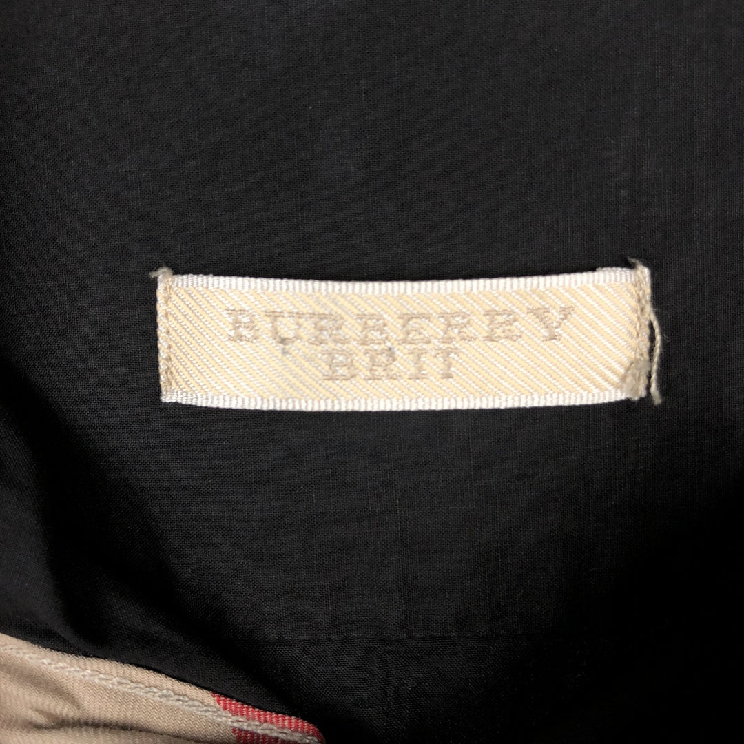 Burberry's Burberry Brit Long-Sleeve Button-Down Shirt, Men's Size XL (approx.) cotton black type Vintage Second Hand