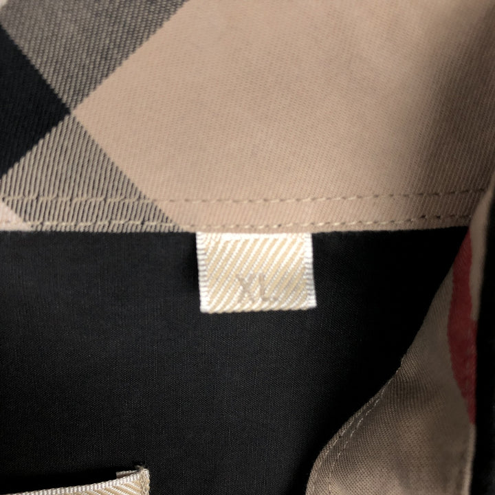 Burberry's Burberry Brit Long-Sleeve Button-Down Shirt, Men's Size XL (approx.) cotton black type Vintage Second Hand