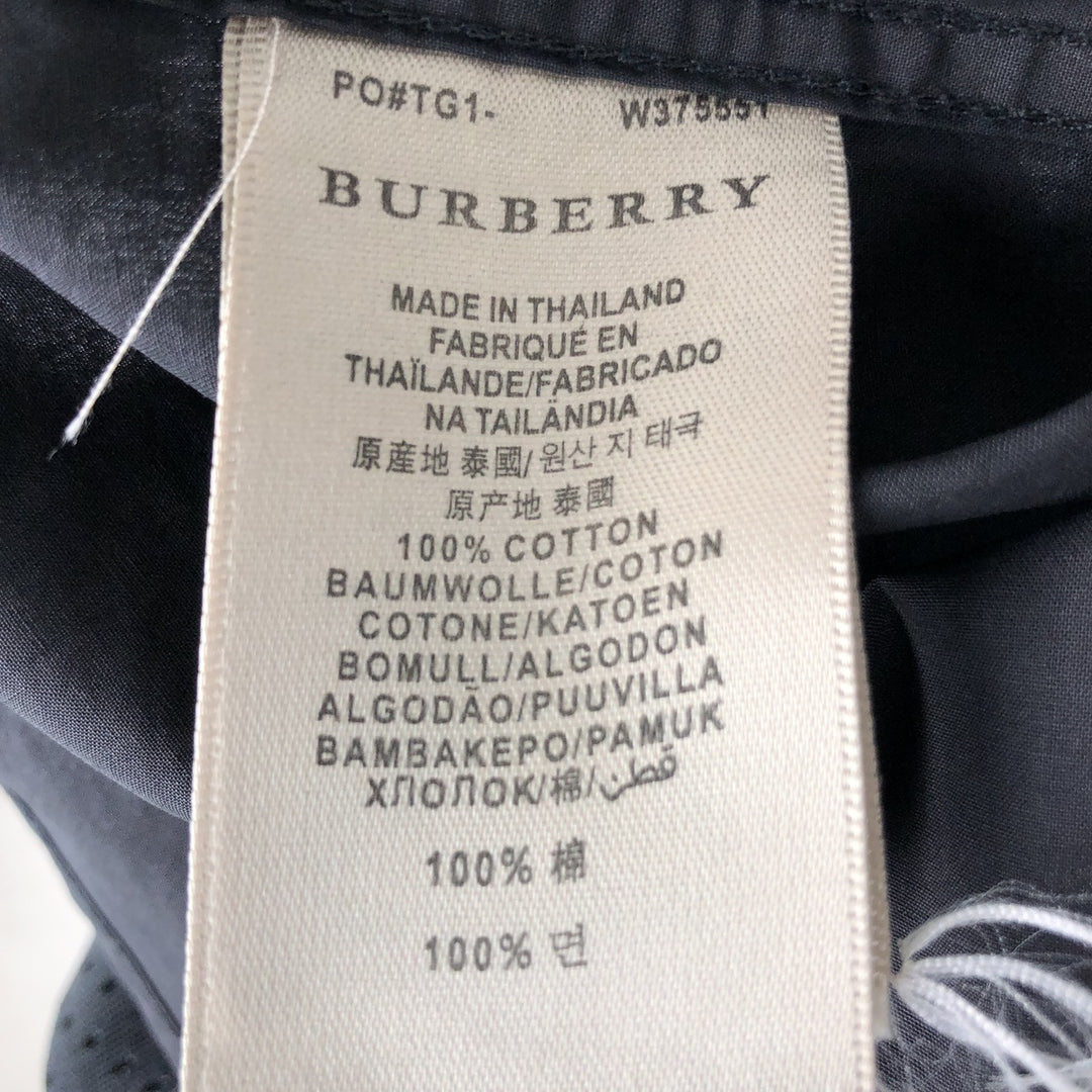 Burberry's Burberry Brit Long-Sleeve Button-Down Shirt, Men's Size XL (approx.) cotton black type Vintage Second Hand
