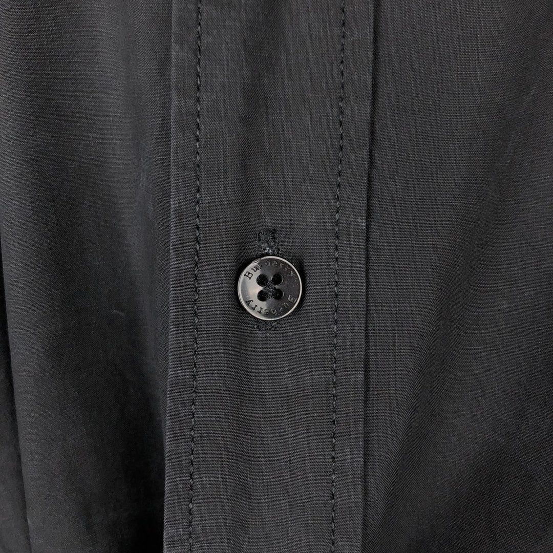 Burberry's Burberry Brit Long-Sleeve Button-Down Shirt, Men's Size XL (approx.) cotton black type Vintage Second Hand