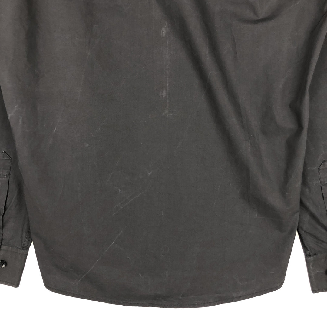 Burberry's Burberry Brit Long-Sleeve Button-Down Shirt, Men's Size XL (approx.) cotton black type Vintage Second Hand