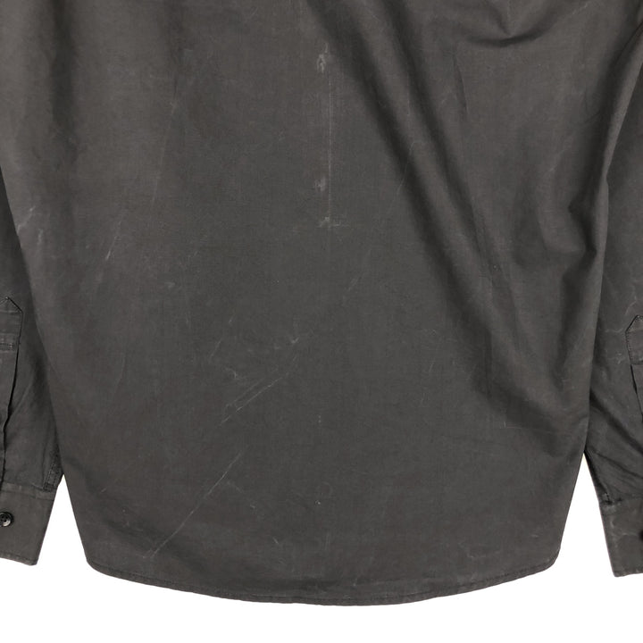Burberry's Burberry Brit Long-Sleeve Button-Down Shirt, Men's Size XL (approx.) cotton black type Vintage Second Hand