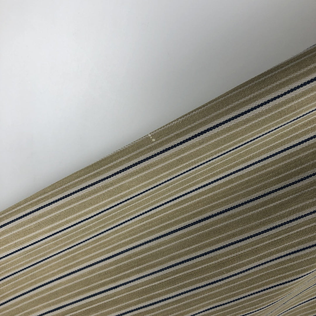 90s-00'S Levi's long-sleeved cotton striped shirt, men's size L (approx.) cotton Beige type Vintage Second Hand