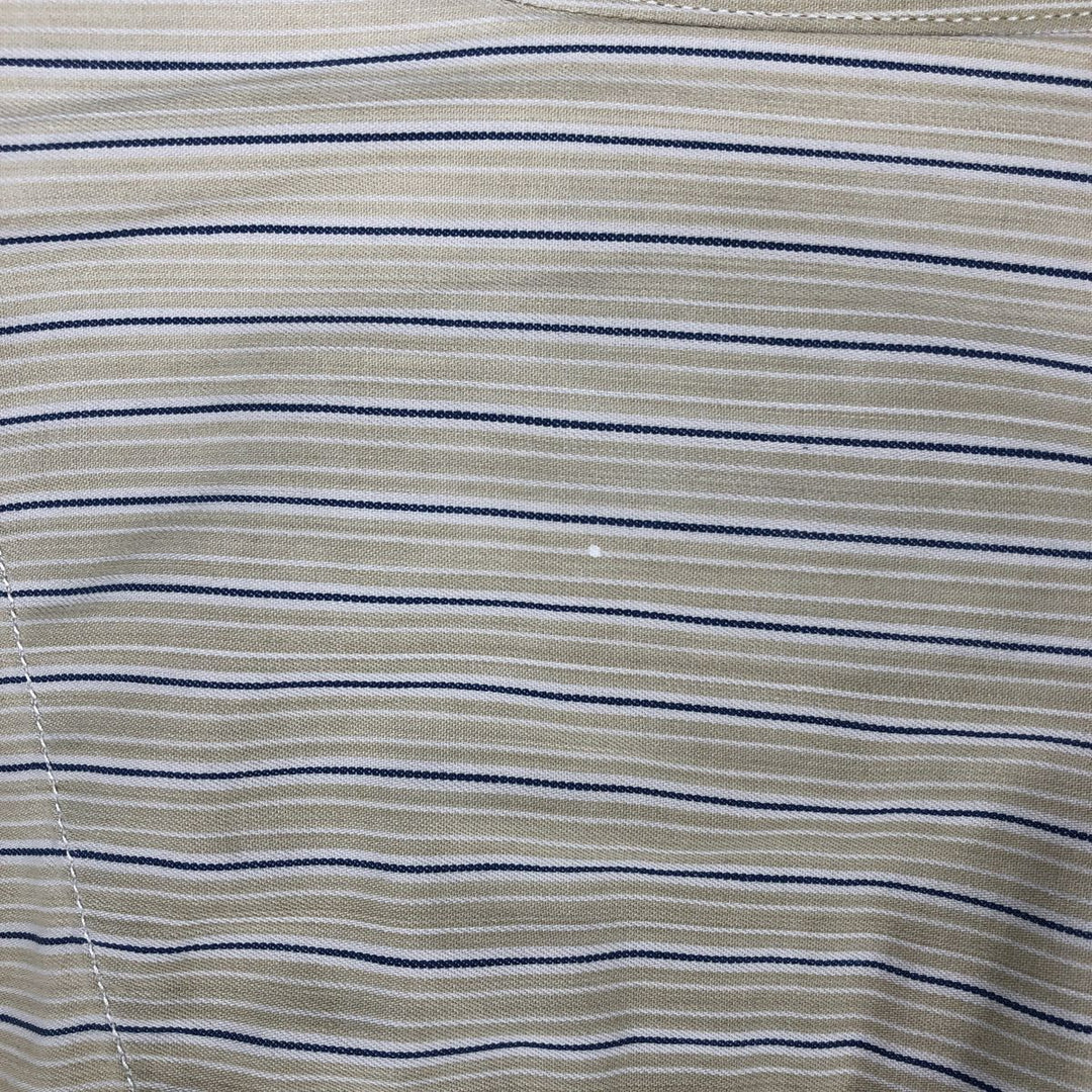 90s-00'S Levi's long-sleeved cotton striped shirt, men's size L (approx.) cotton Beige type Vintage Second Hand