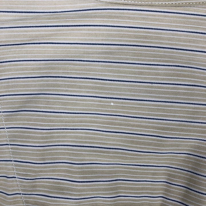 90s-00'S Levi's long-sleeved cotton striped shirt, men's size L (approx.) cotton Beige type Vintage Second Hand
