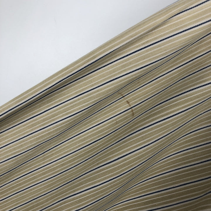 90s-00'S Levi's long-sleeved cotton striped shirt, men's size L (approx.) cotton Beige type Vintage Second Hand