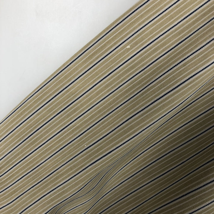 90s-00'S Levi's long-sleeved cotton striped shirt, men's size L (approx.) cotton Beige type Vintage Second Hand