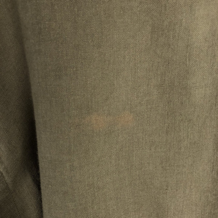 Ralph Lauren long sleeve linen button down shirt, men's size XL linen Khaki type Vintage Second Hand