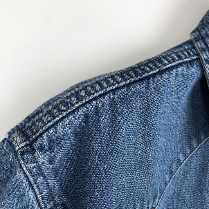 90'S Wrangler Long-Sleeve Denim Western Shirt, Men's Size L (approx.) unclear blue type Vintage Second Hand