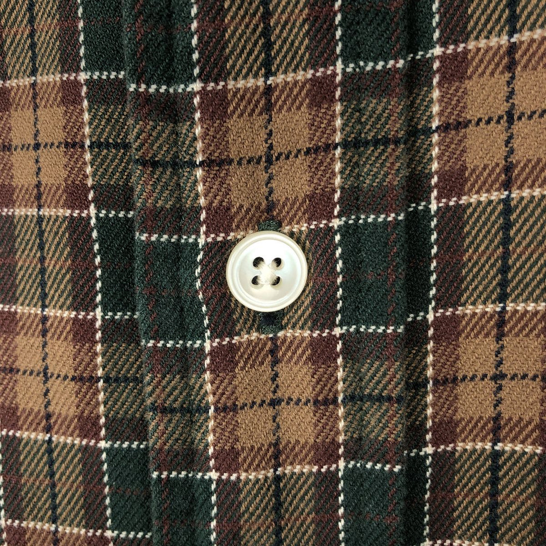 Ralph Lauren POLO by Ralph Lauren Long Sleeve Light Nell Check Shirt Men's XL cotton brown type Vintage Second Hand