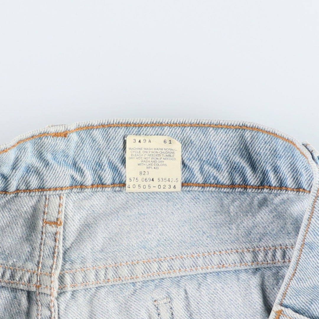 1990'S Levi's 505 Regular Fit Straight Leg Orange Tab Tapered Denim Pants, Made in USA, Men's Size W32 (approx.) cotton blue type Vintage Second Hand